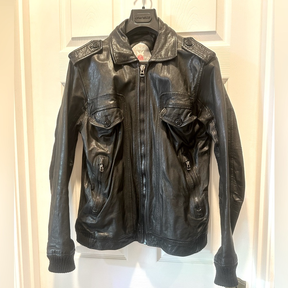 Vintage DIESEL - GENUINE LEATHER Men's Jacket Size Medium